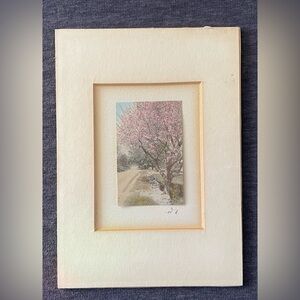 Wallace Nutting - signed - Tree in Blossom - Vintage colored print